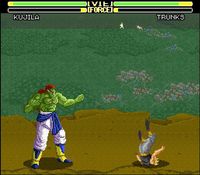 une photo d'Ã©cran de Dragon Ball Z - La Legende Saiyen sur Nintendo Super Nes